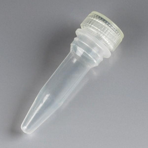 Microtube, 0.5mL, Attached Screw Cap for Color Insert, with O-Ring, STERILE, PP, 100/Bag, 10 Bags/Unit