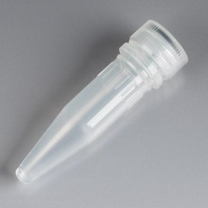 Microtube, 1.5mL, Attached Screw Cap for Color Insert, with O-Ring, STERILE, PP, 100/Bag, 10 Bags/Unit