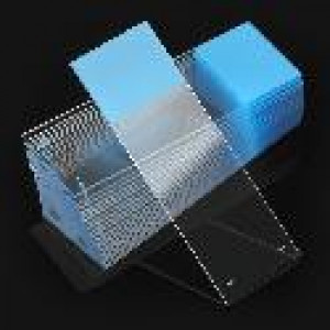 Microscope Slides, White Glass, 25 x 75mm, Positive Charged, 45? Beveled Edges, Safety Corners, Blue Frosted, 72/Box