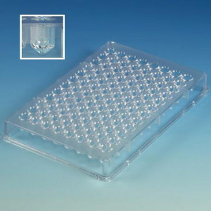 Microtest Plate, 96-Well, V-Bottom, PS, 50/Unit