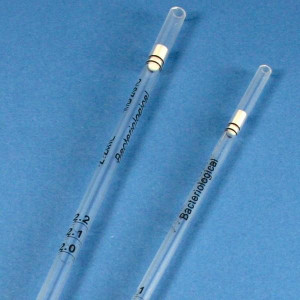 Bacteriological Pipette, 2.2mL, PS, Standard Tip, STERILE, Green, Individually Wrapped, 800/Unit
