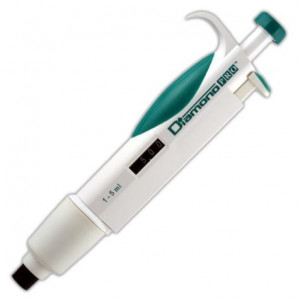 Pipette, Diamond PRO, Adjustable Volume, 1000 - 5000uL (1-5mL), Light Green