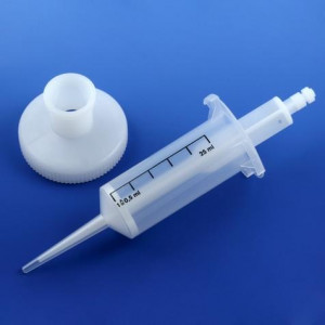 Dispenser Tip for Repeat Volume Pipettors, 25mL, with 4 adapters, 25/Bag, 4 Bags/Unit