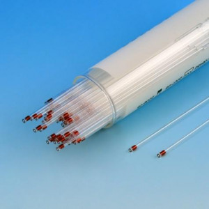 Capillary Tube, Microhematocrit, 100% PLASTIC, Red Tip, Sodium Heparinized, 100/Vial, 10 Vials/Unit