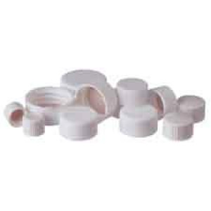 8-425 White Urea PTFE Lined Closed Cap (100pk)