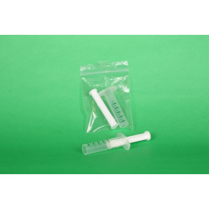 Open Barrel Syringe/HDPE Plunger, Printed Graduations in 1/2mL Increments to 5mL (100/pk)