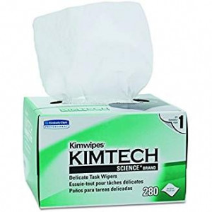 Kimberly-Clark 34155 KimWipes® Delicate Task Wipers, White & Low-Lint, 4.4 x 8.4-Inch, Dispenser Pack, 280pk  60per case