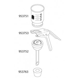47 mm, 300 mL Glass Funnel, graduated from 100 to 250 mL in 25 mL intervals