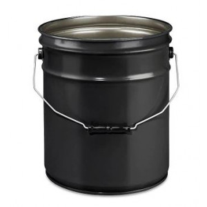 5 GALLON BLACK UNLINED STEEL PAIL (EACH)