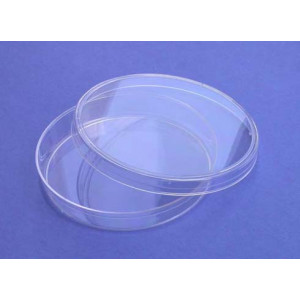 100 x 15mm,Undivided Polystyrne Petri Dish,No Vent,Semistackable, Sterile (500/cs)
