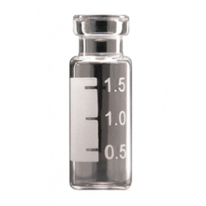 2mL Clear Crimp ID Vial w/Numbered Marking Patch {12x32mm} (100/pk)