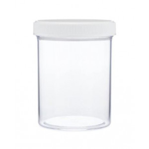 8oz Polystyrene Straight Sided Jar Assembled w/70-400 PP PolyVinyl Lined Cap (150/cs)