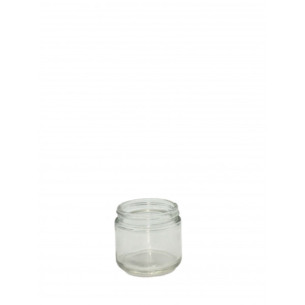 2oz Clear Straight Sided Jar Assembled w/53-400 PTFE Lined Cap, Certified (24/cs)
