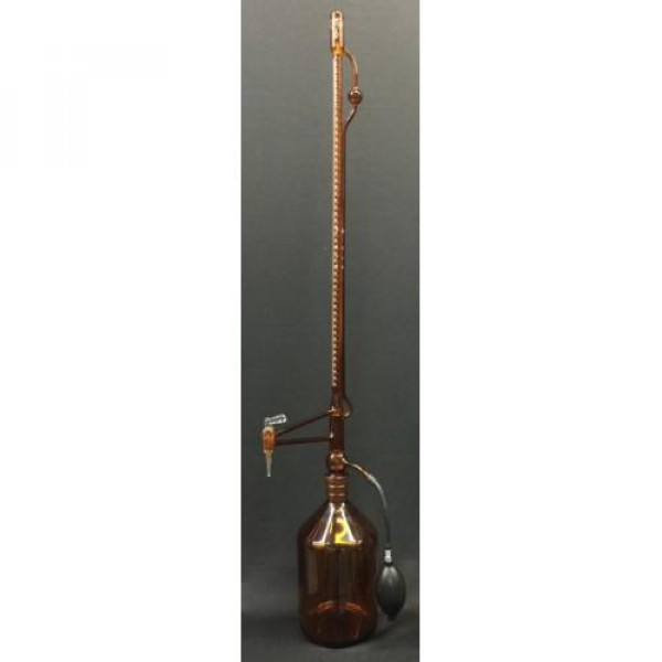 Automatic Buret, 50mL, Amber, Glass Stopcock, Automatic SelfZero